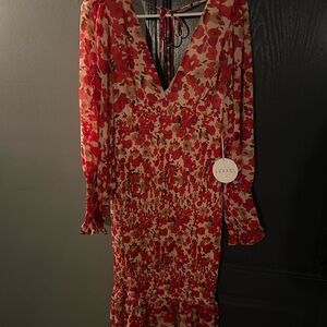 Luxxel Red Floral Dress